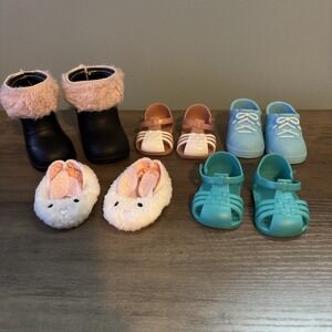 Lot Of 5 Doll Shoes Boots Sneakers Sandals Slippers American Girl Our Generation